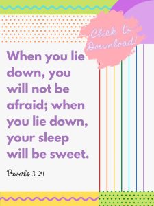 Proverbs 3:24 Poster